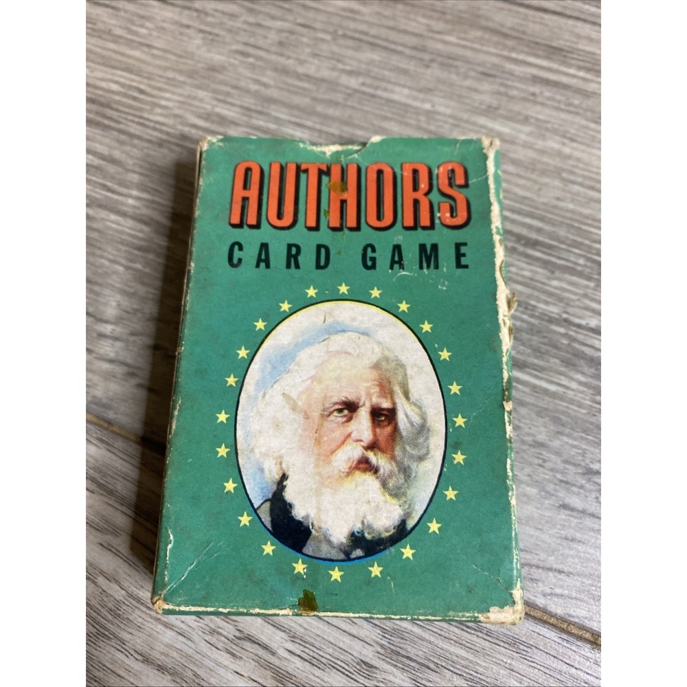 Vintage Whitman Authors Card Game 1950s  44 Cards Complete